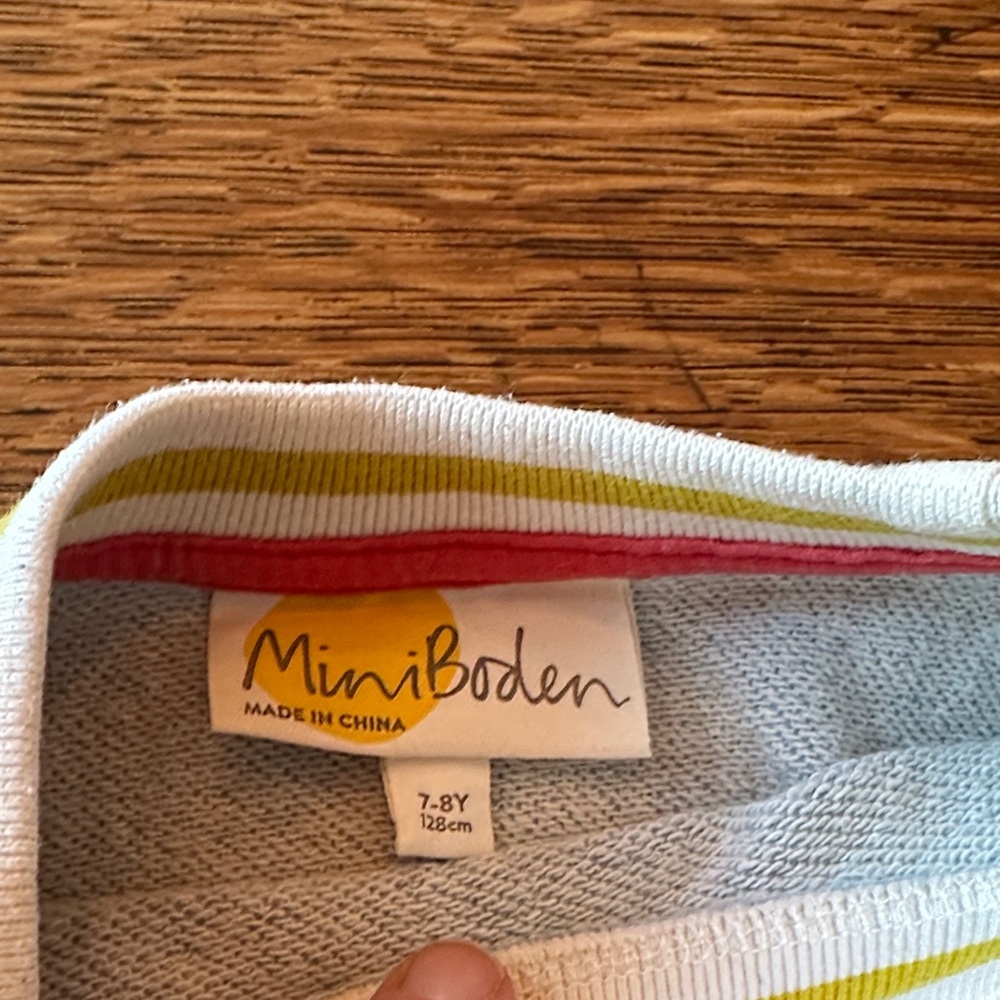 Gray Knit Dress with Rainbow Pocket Embroidery - Picture 6 of 6